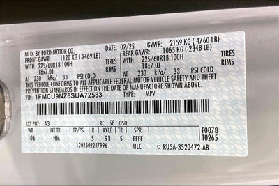 2025 Ford Escape ST-Line Select