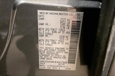 2024 Nissan Frontier PRO-4X