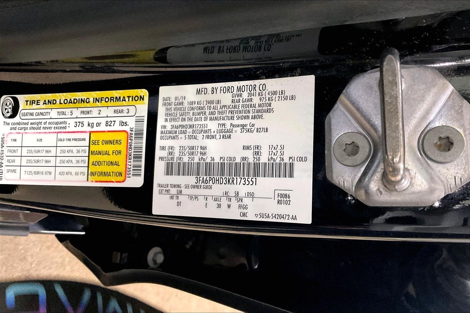 2019 Ford Fusion SE