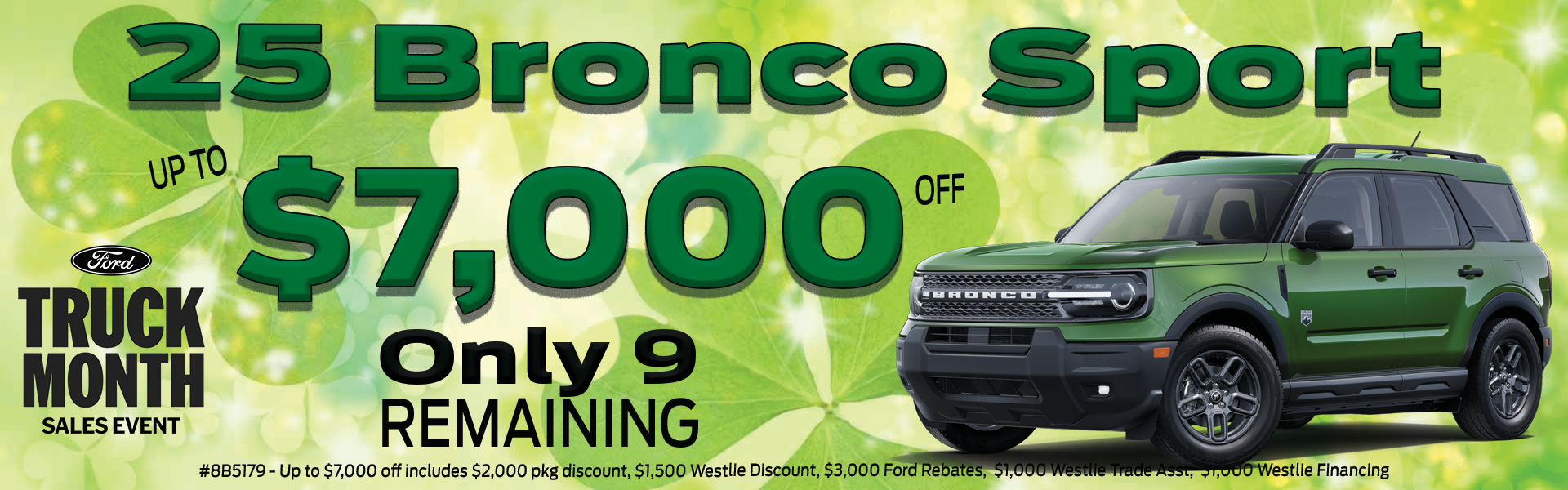 2025 Bronco Sport up to $7,000 off