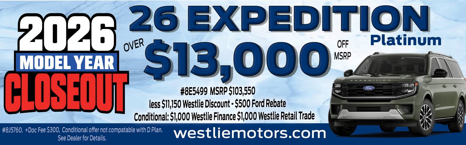 26 Expedition Model Year Closeout